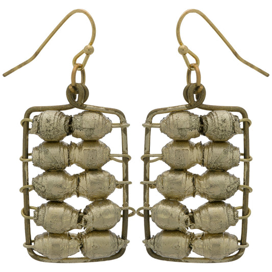 Quazi Golden Abacus Earrings