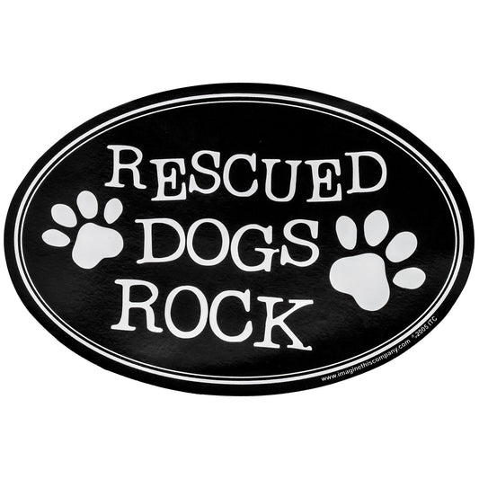 Rescued Dogs Rock Car Magnet