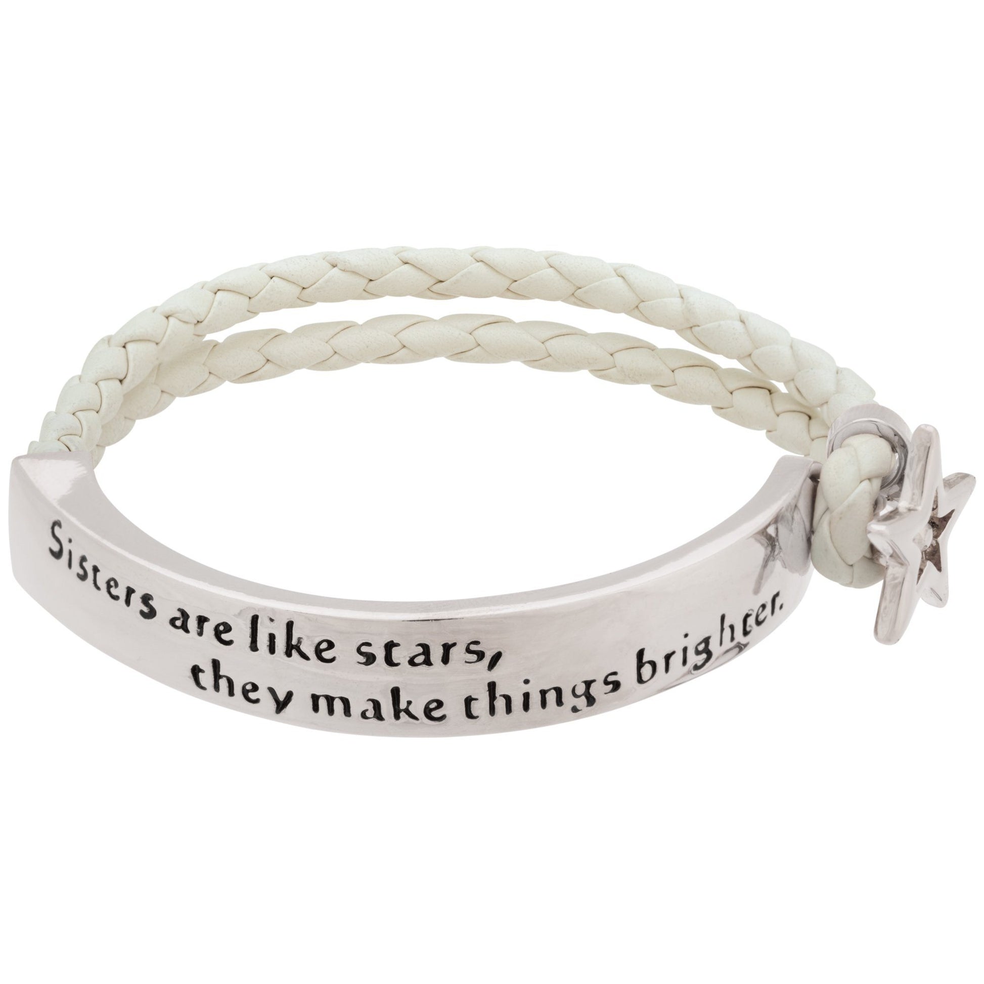 Sisters Are Like Stars Braided Bracelet