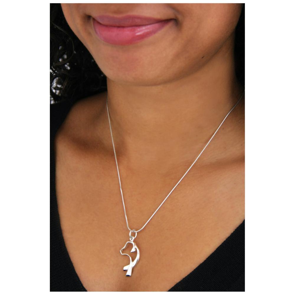Sterling Dog Silhouette Necklace
