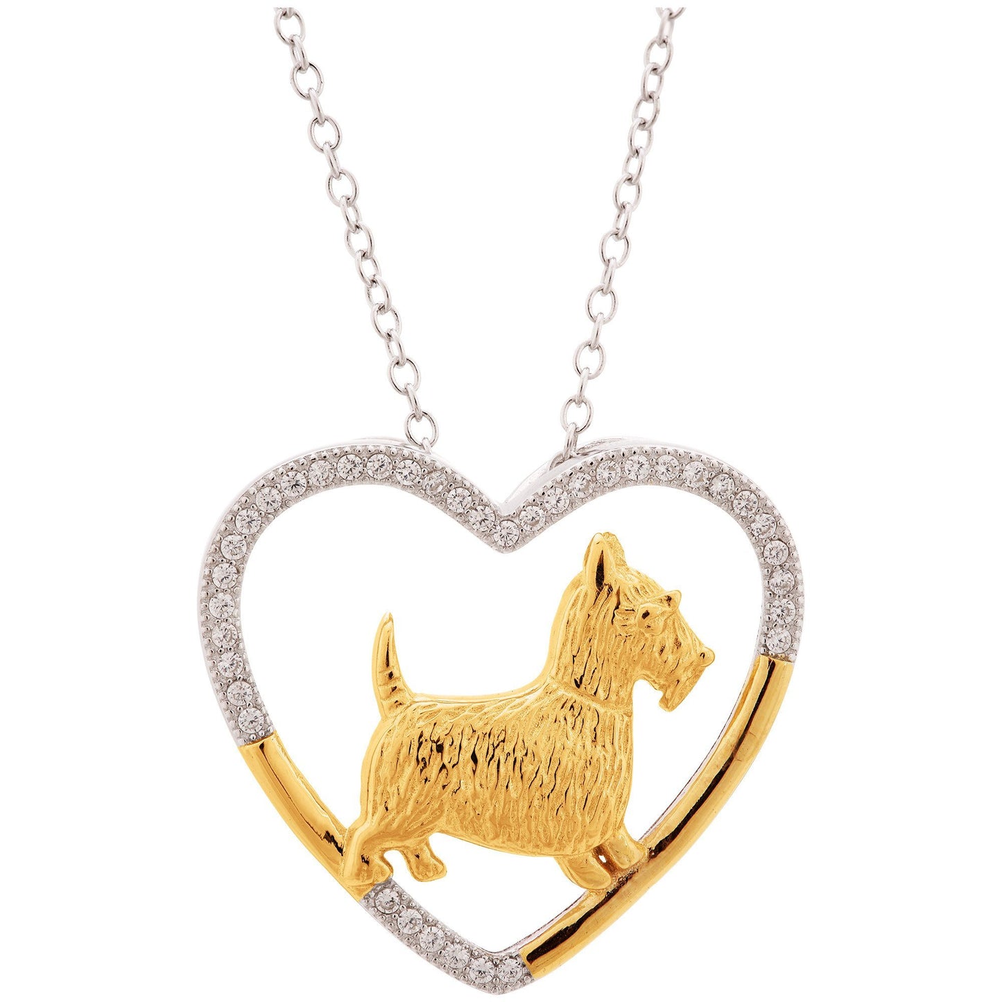 Sterling & Gold Plated Dog Breed Necklace