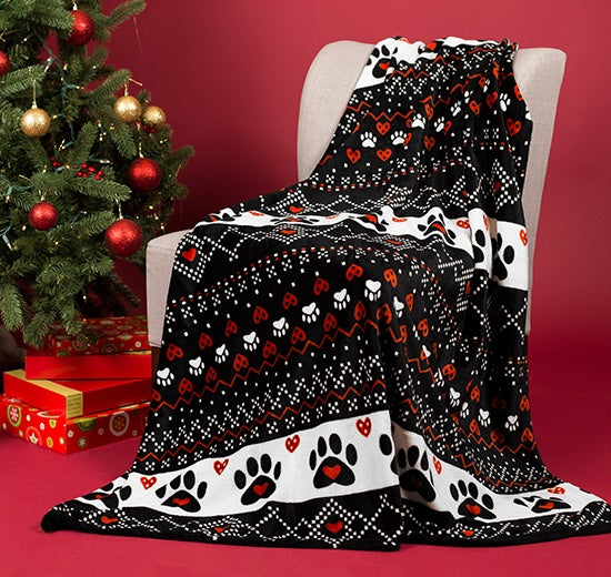 Super Cozy&trade; Merry Paws Throw Blanket