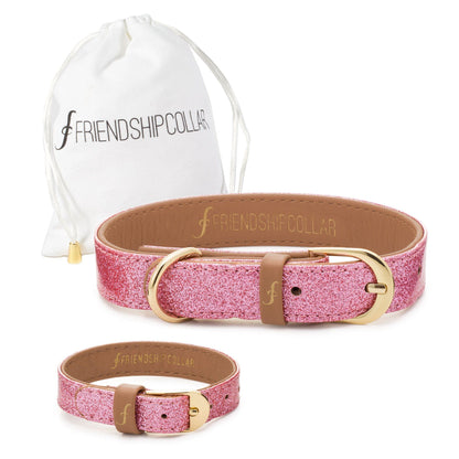 The Sparkling Pink Friendship Collar & Bracelet Set