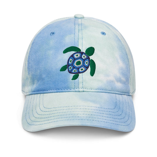 Sea Turtle Tie-Dye Baseball Hat