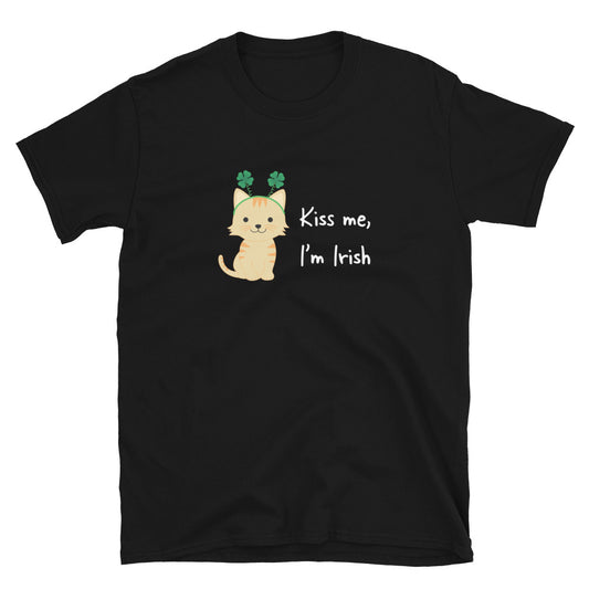 Kiss Me I'm Irish Cat T-Shirt