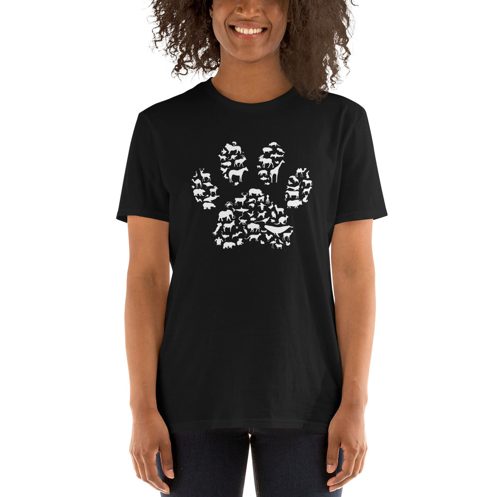 Love for All Animals Paw Print T-Shirt