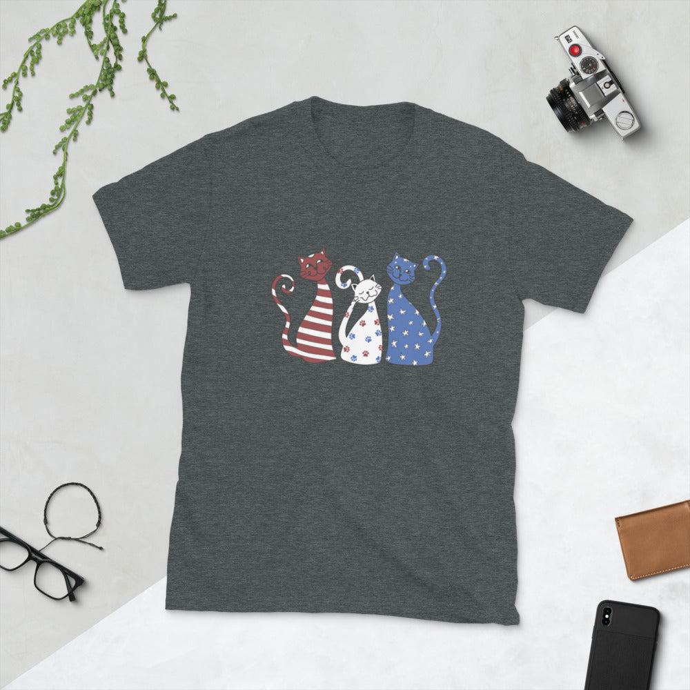 Whimsy Americana Cats T-Shirt