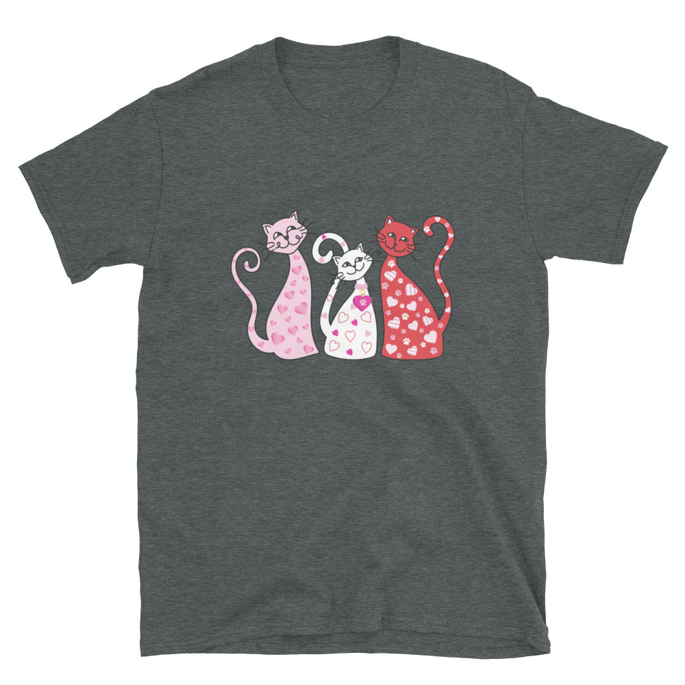 Whimsy Valentine Cats T-Shirt