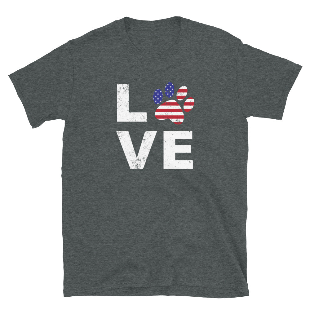 Patriotic Paw Love T-Shirt