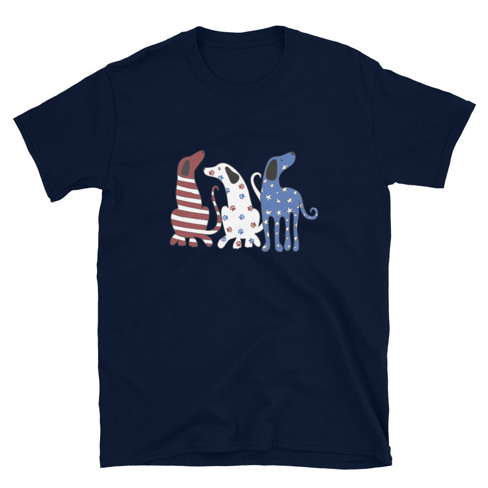 Whimsy Americana Dogs T-Shirt