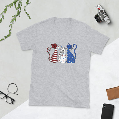 Whimsy Americana Cats T-Shirt