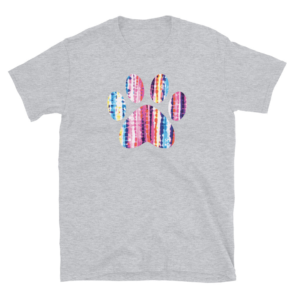 Hues of Pink Tie-Dye Paw Print T-Shirt
