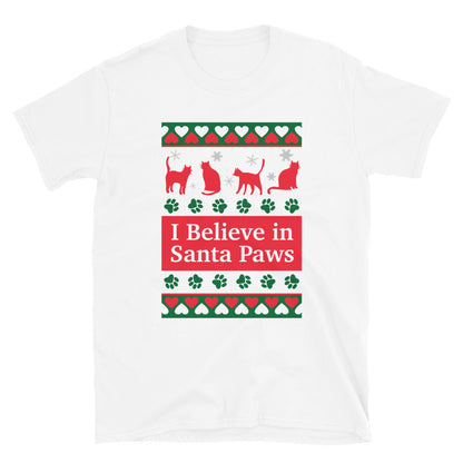 I Believe in Santa Paws Cat T-Shirt