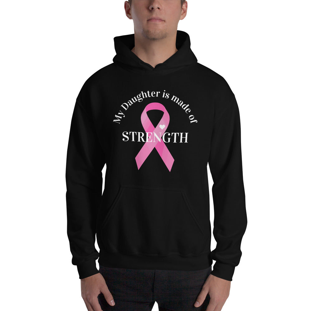Daughter is Made of Strength Heart Ribbon Hoodie