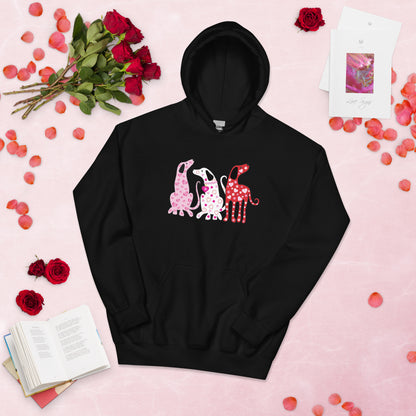 Whimsy Valentine Dogs Hoodie