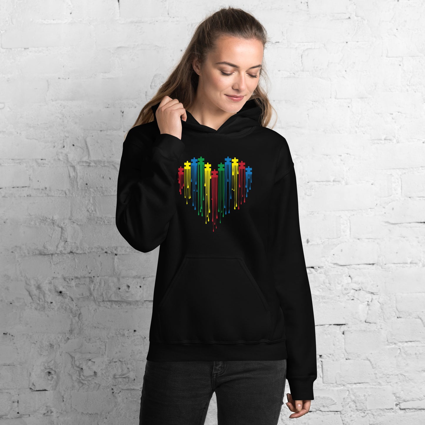 Painted Heart for Autism Hoodie