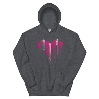 Heart Of Pink Paws Hoodie