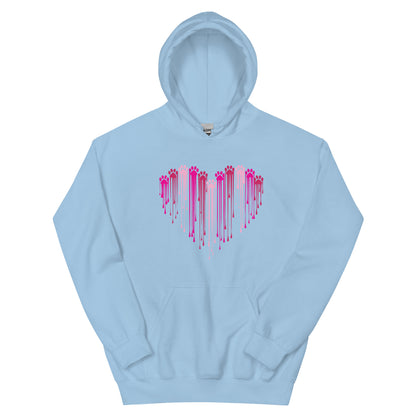 Heart Of Pink Paws Hoodie