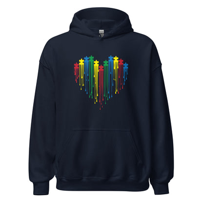 Painted Heart for Autism Hoodie