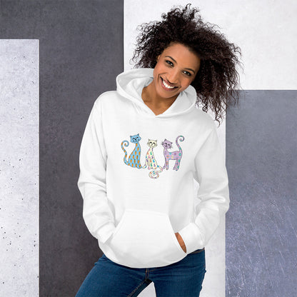 Whimsy Easter Cats Hoodie