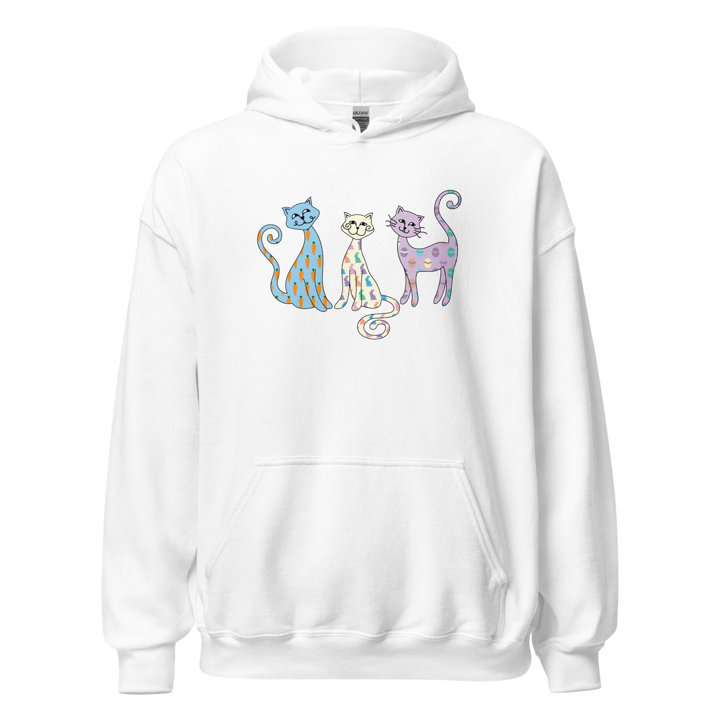 Whimsy Easter Cats Hoodie