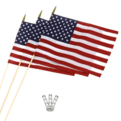 U.S.A. Flag Trio & Bracket Kit
