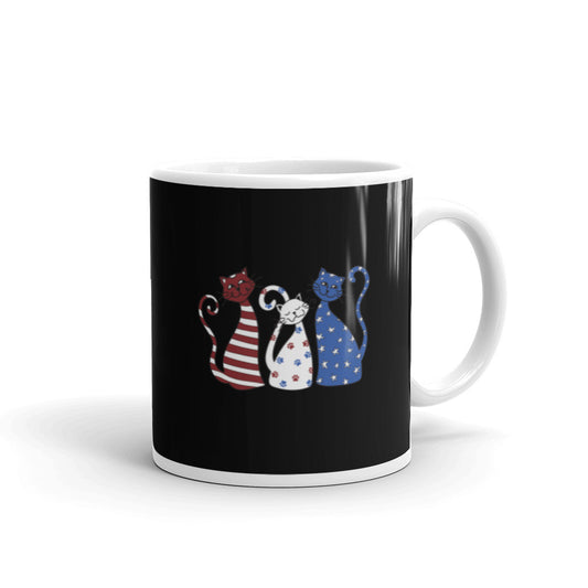 Whimsy Americana Cats Mug