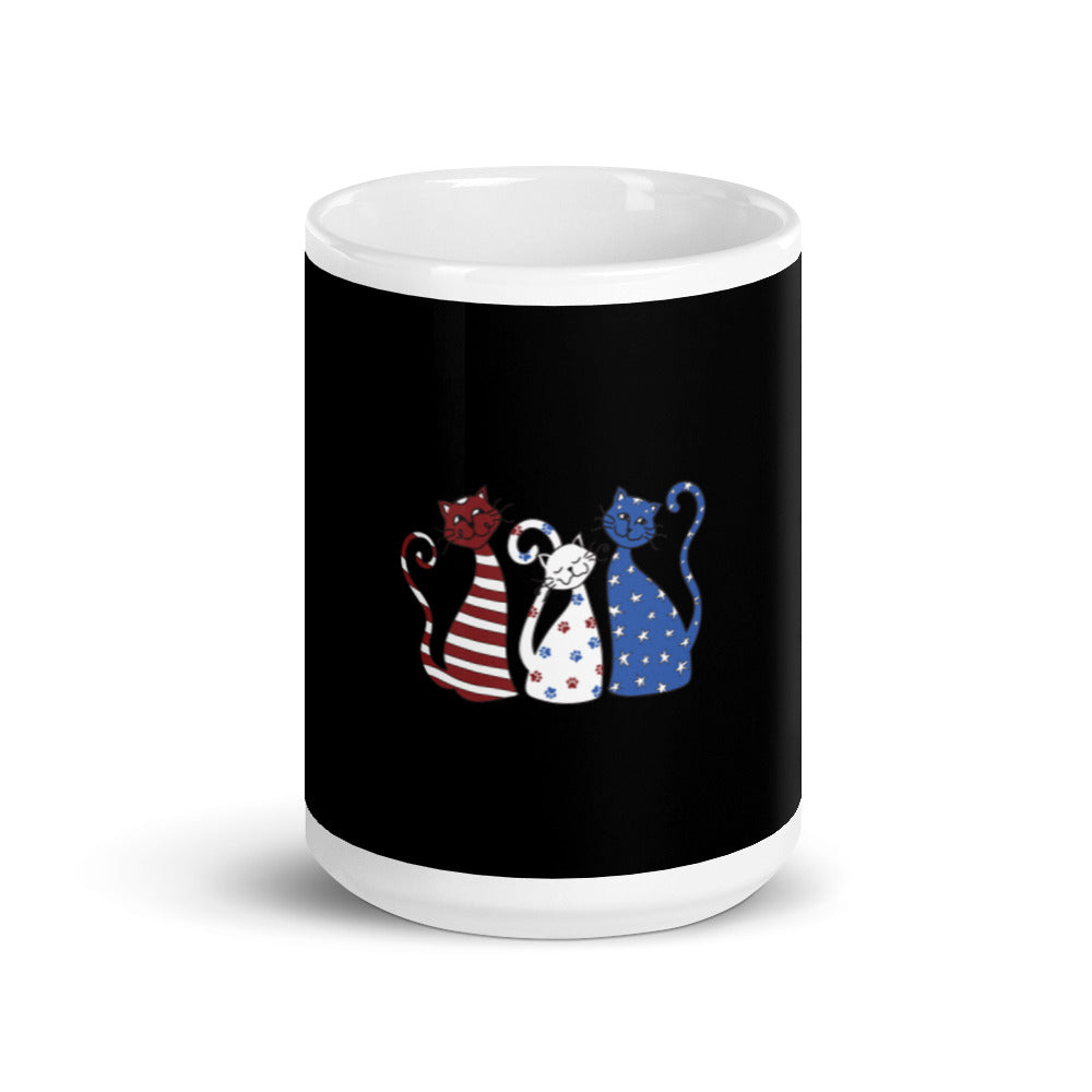 Whimsy Americana Cats Mug