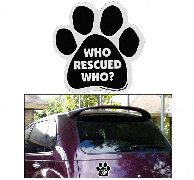 Who Rescued Who Car Magnet