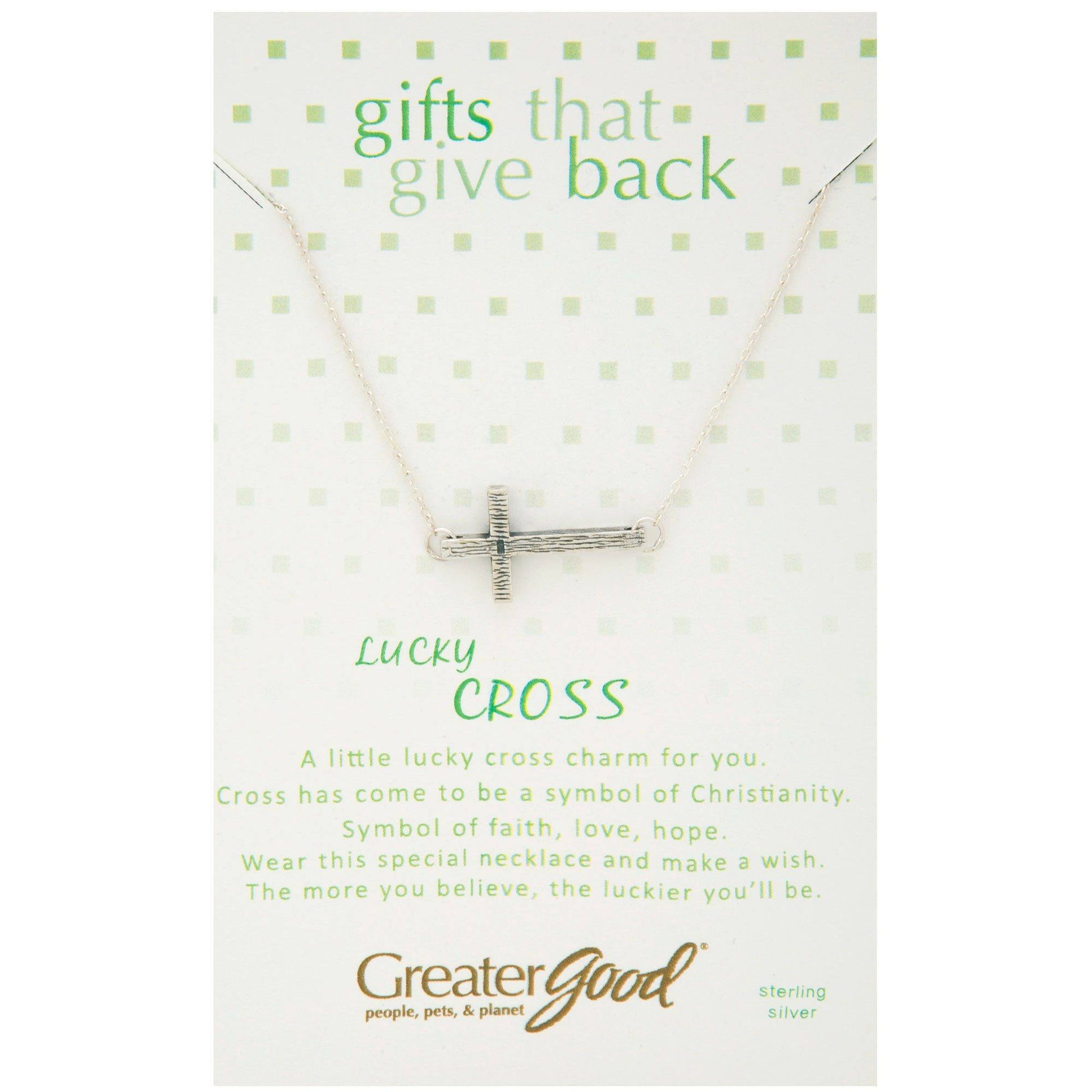 Wish You Well Cross Sterling Necklace