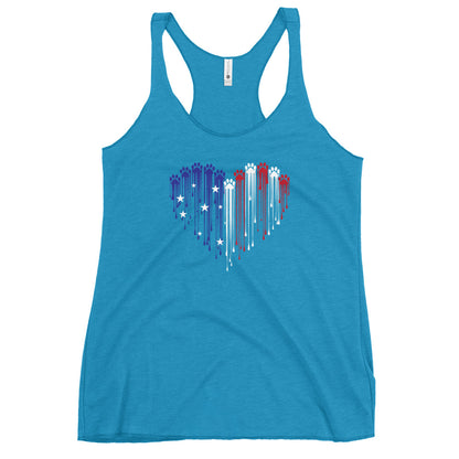 Painted Paw American Heart Flag Tank