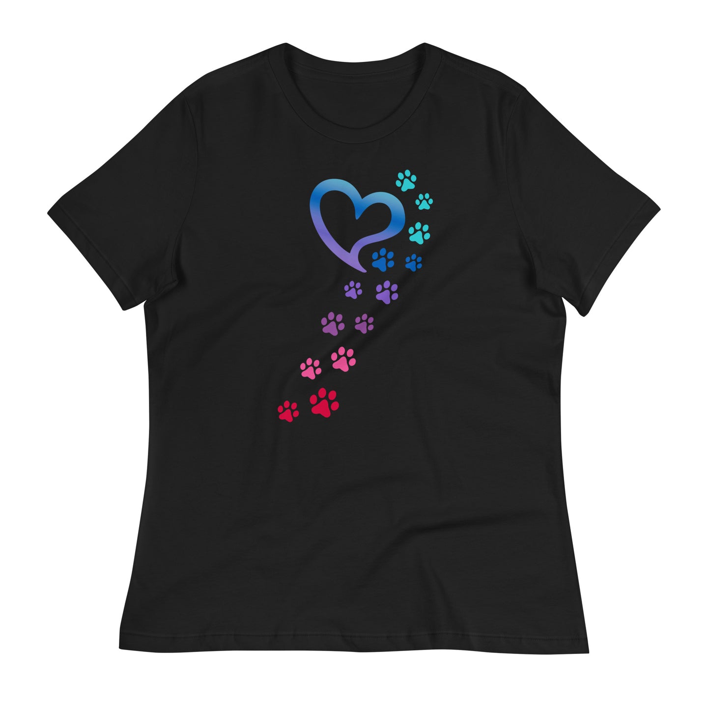 Rainbow Paws To My Heart Relaxed T-Shirt