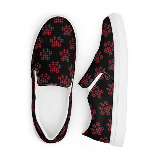 Gingham Slip-On Canvas Shoes